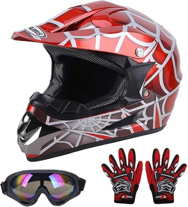 OUMURS Youth Dirt Bike Helmet DOT Approved, Kids Full Face Motocross Helmet